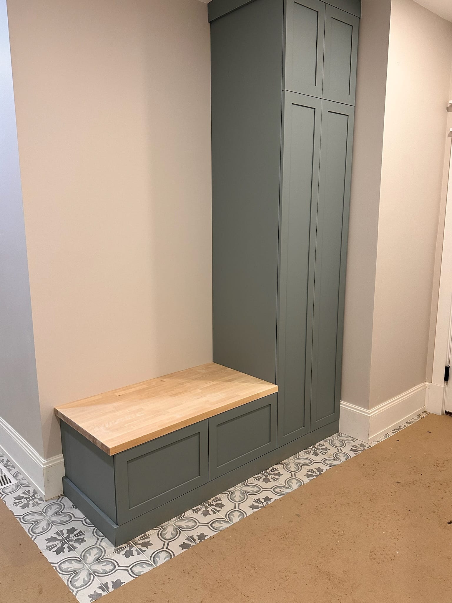mud room with bench
