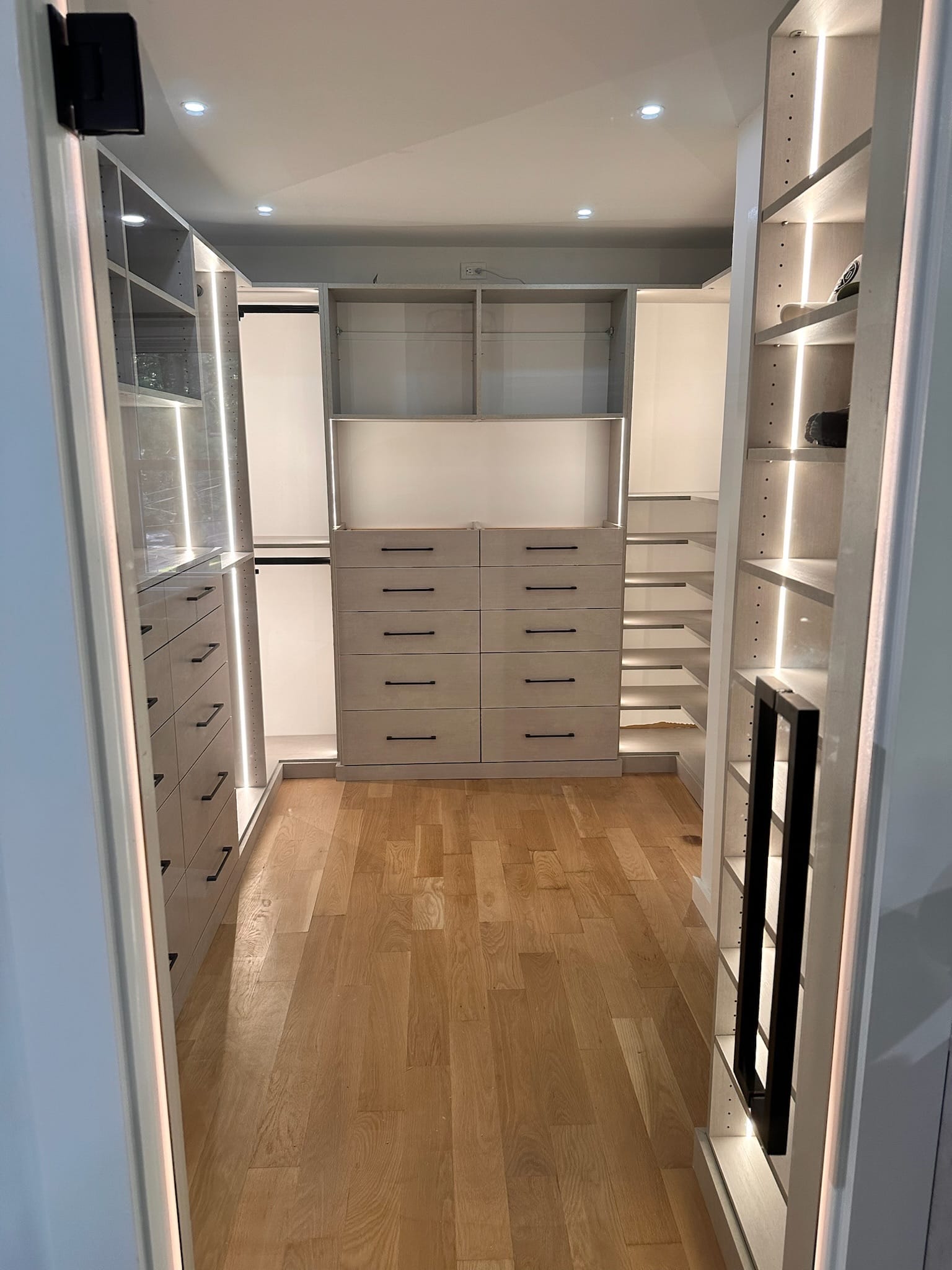 bedroom walk-in closet storage solution